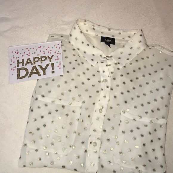 Massimo Tops - Massimo sheer polka dot blouse